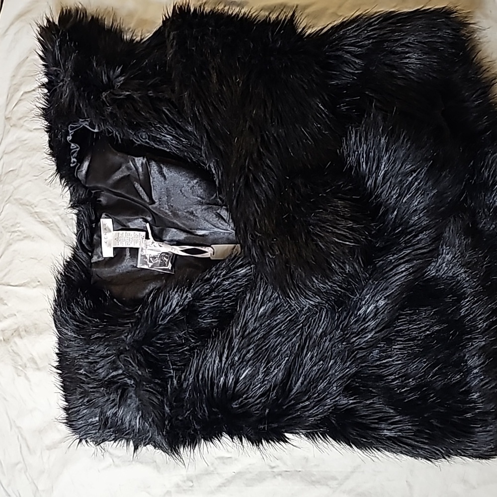 NWT: KENAR FAUX FUR Jacket Black size Small - Picture 5 of 6
